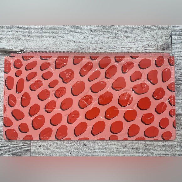 💯 Authentic Louis Vuitton Pink and Red Patterned Jungle Dots Felicie Insertt Set - Picture 6 of 10